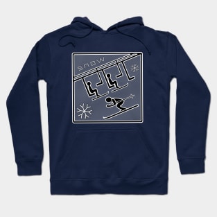 雪 / Snow (Midnight Blue BackGround) Hoodie